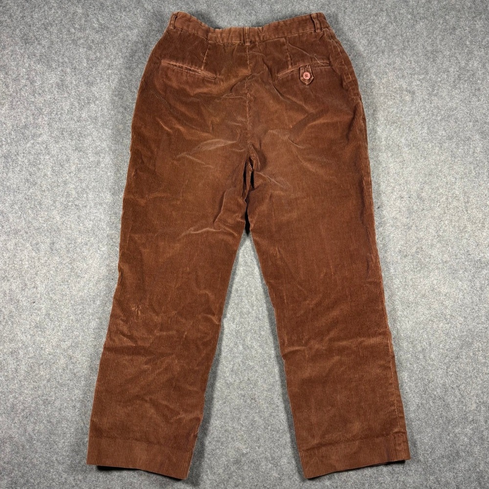 Vintage Ralph Lauren Brown Corduroy Pants High Rise Straight Leg Womens 26x24 10 - Picture 2 of 8